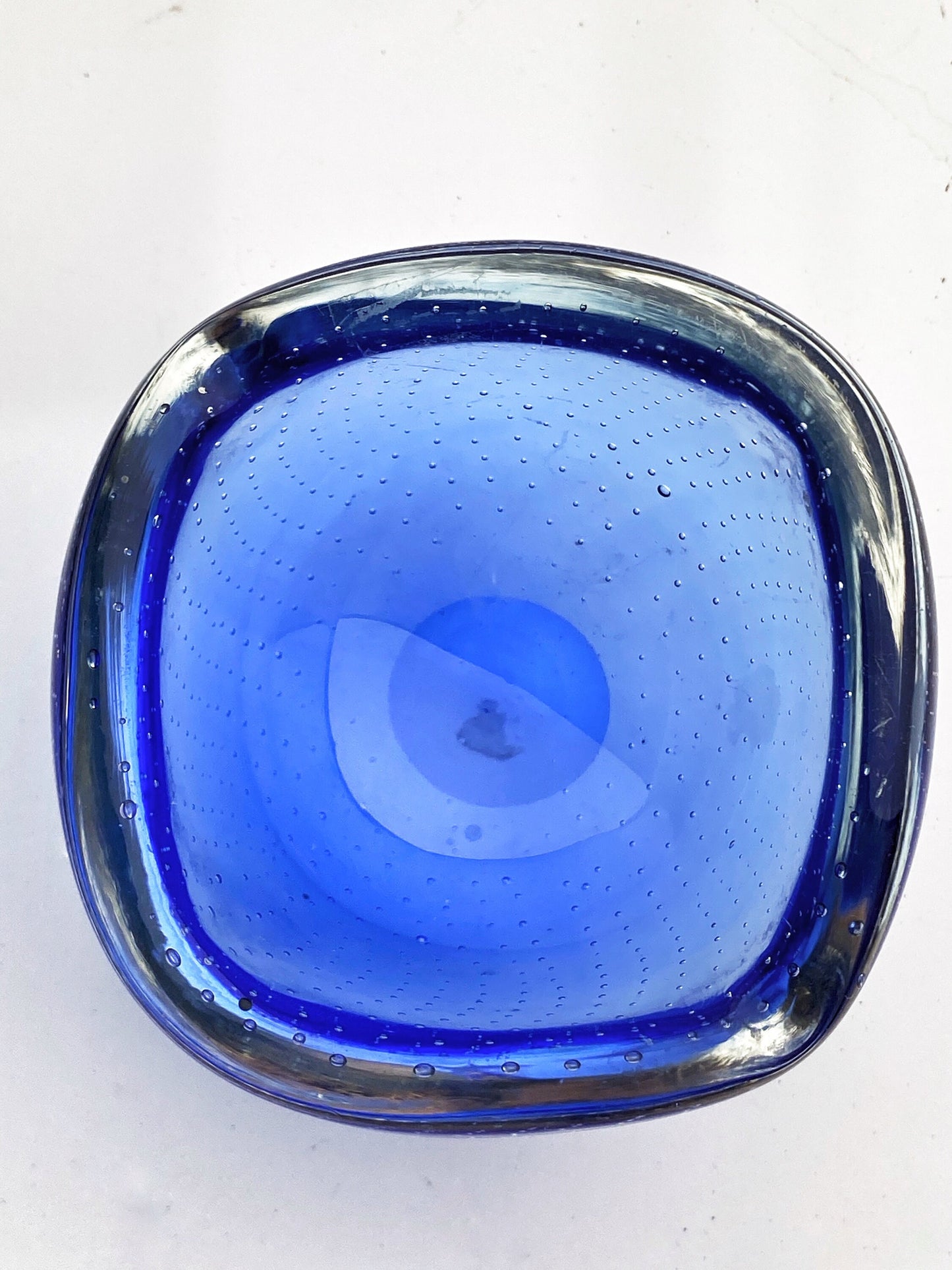 Scandinavian Ashtray. Bubble Glass Design Midcentury