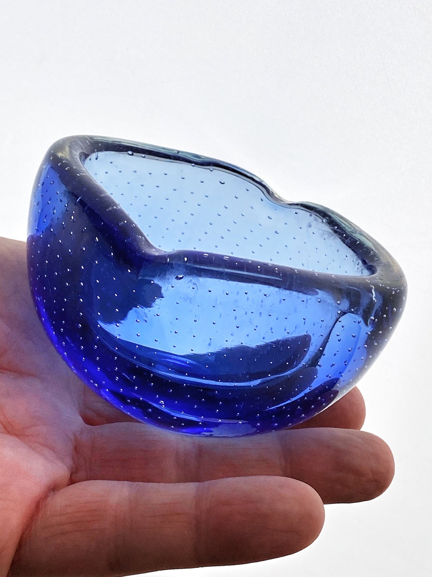 Scandinavian Ashtray. Bubble Glass Design Midcentury