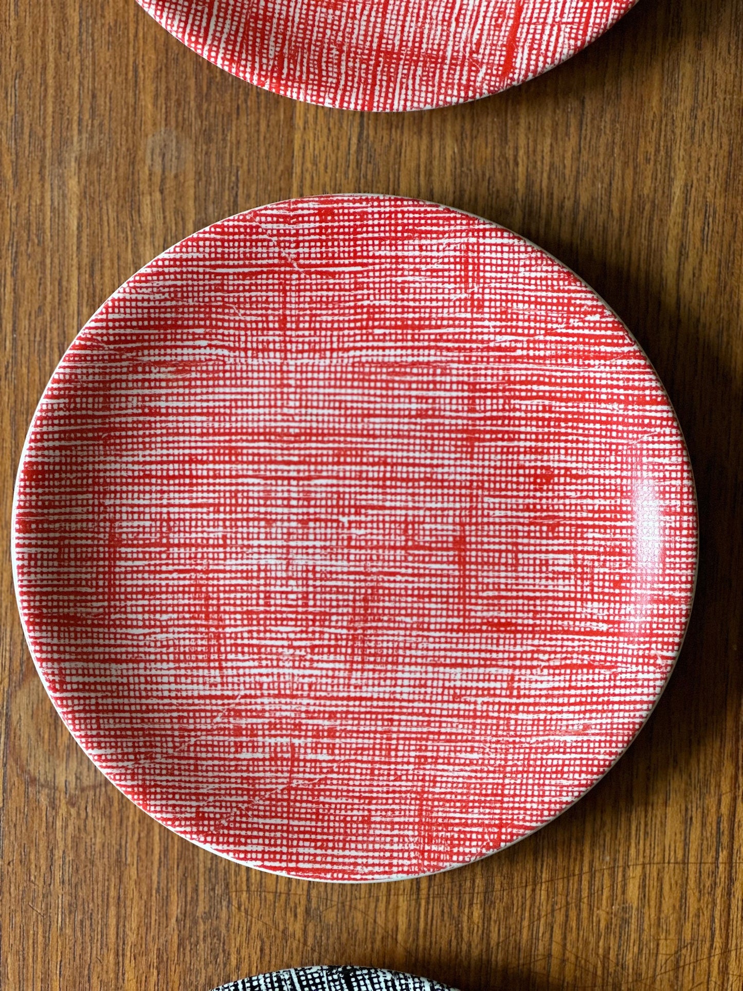1950s Modernist Abstract Side Plates Wall Plates UK Design Ceramic Pottery