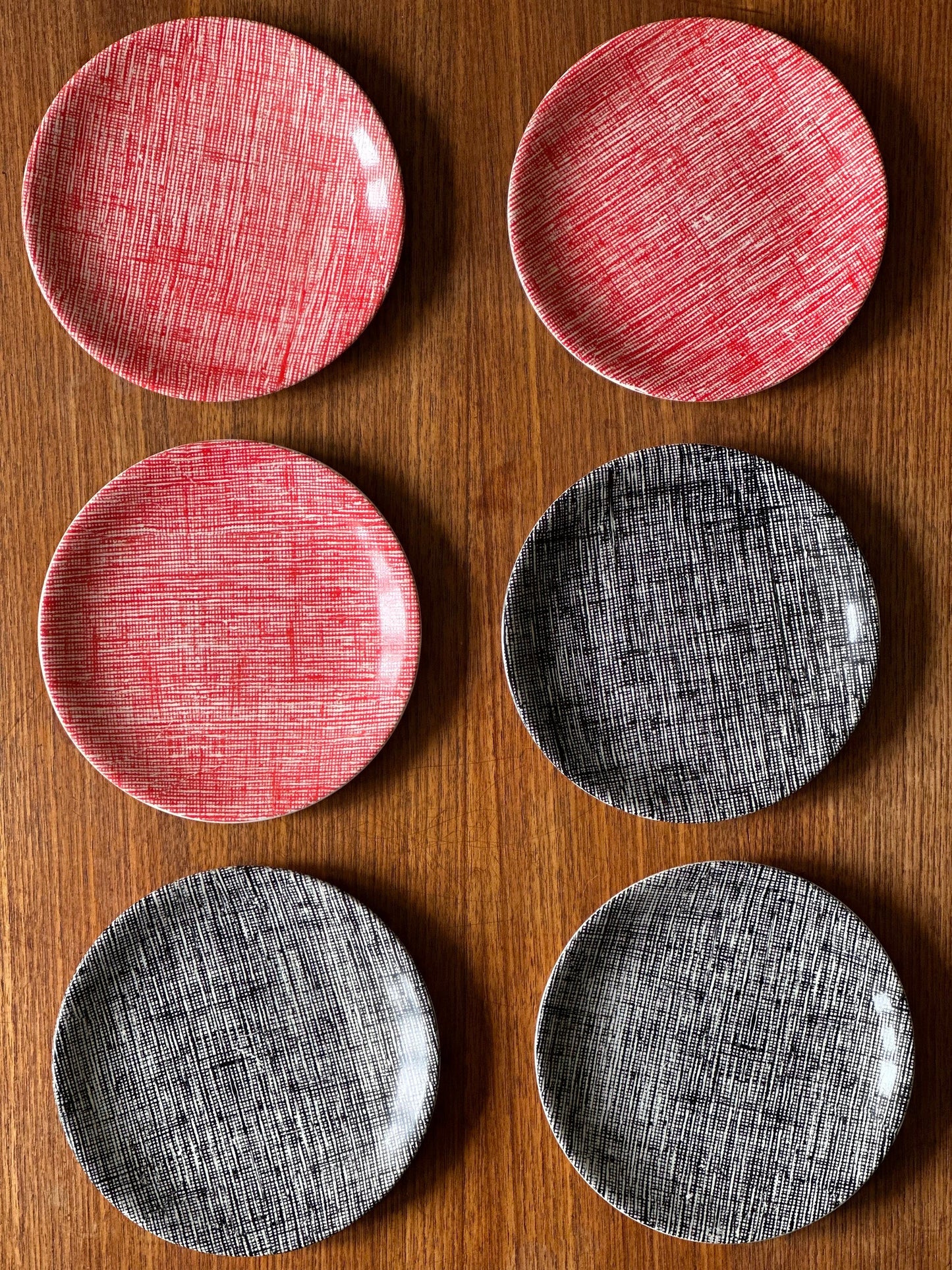 1950s Modernist Abstract Side Plates Wall Plates UK Design Ceramic Pottery
