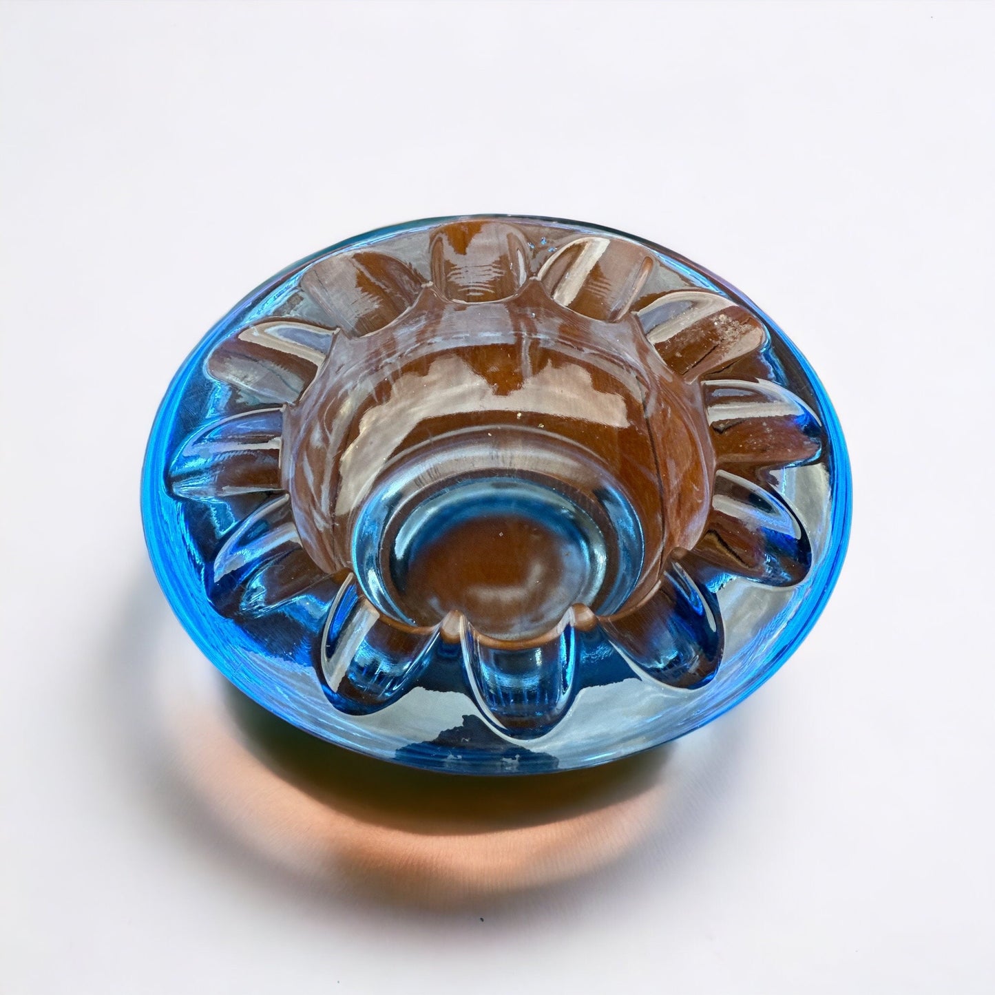 Midcentury 1960s Rosice Pale Blue Bowl no.983 by Adolf Matura