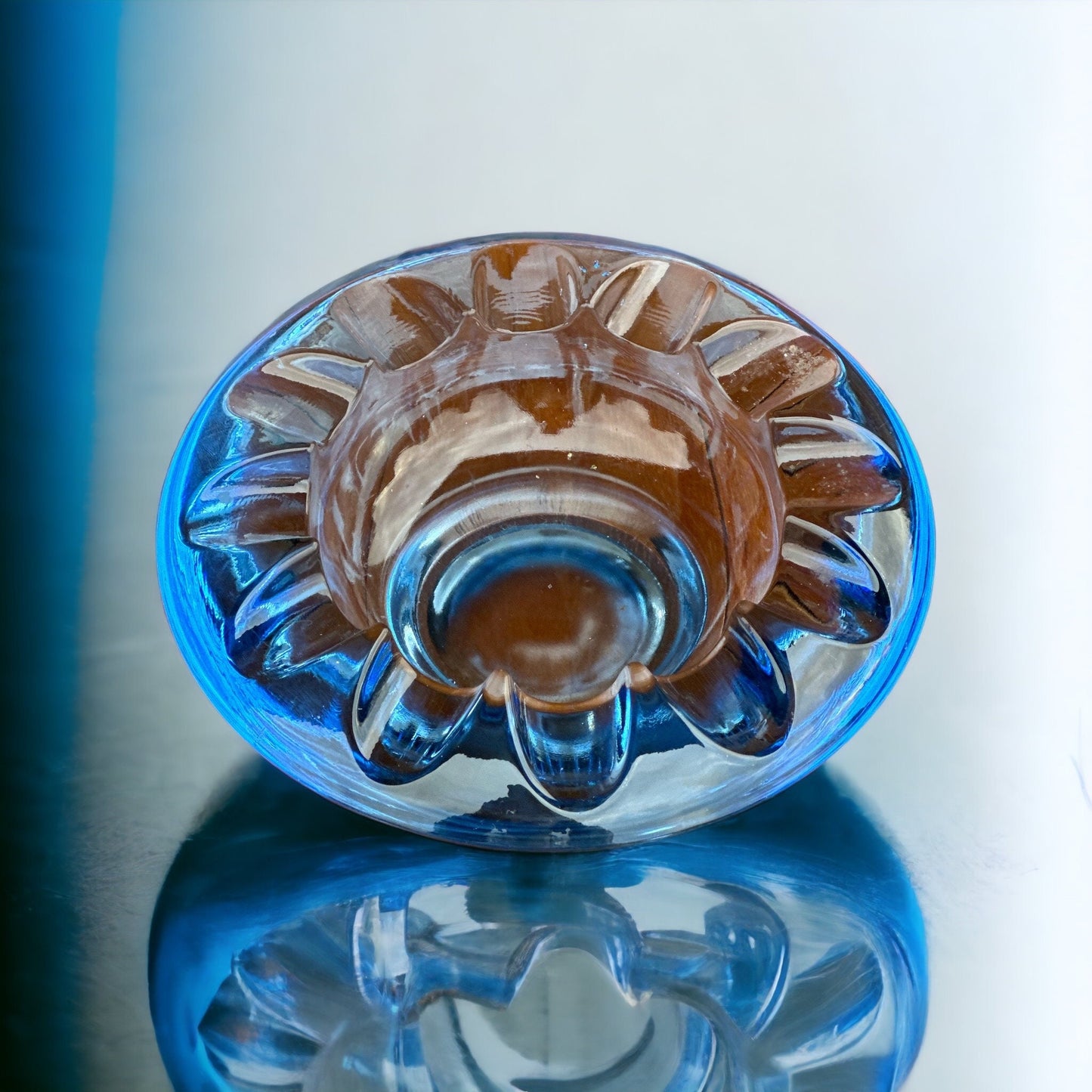 Midcentury 1960s Rosice Pale Blue Bowl no.983 by Adolf Matura