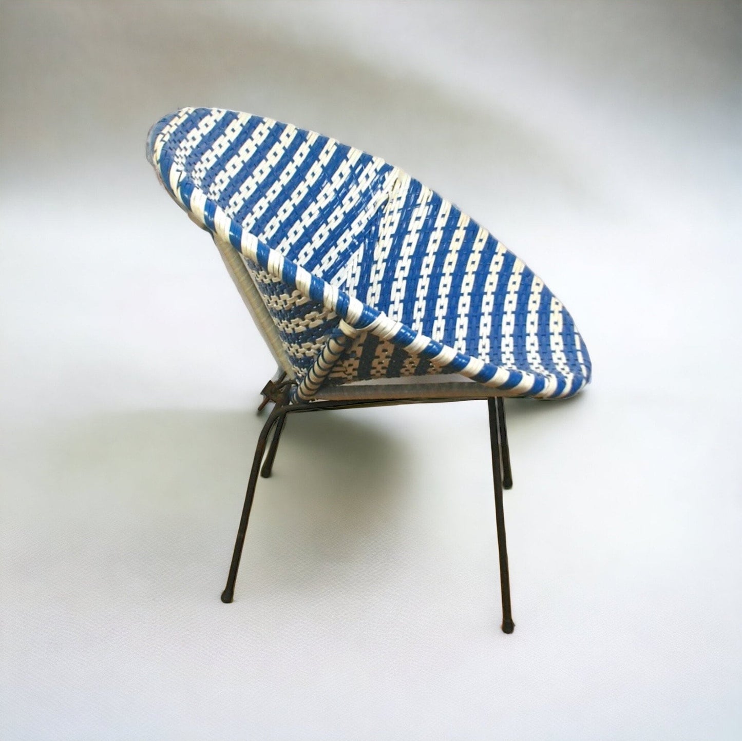 Vintage 1950’s Sputnik Satellite Woven Vinyl Chair