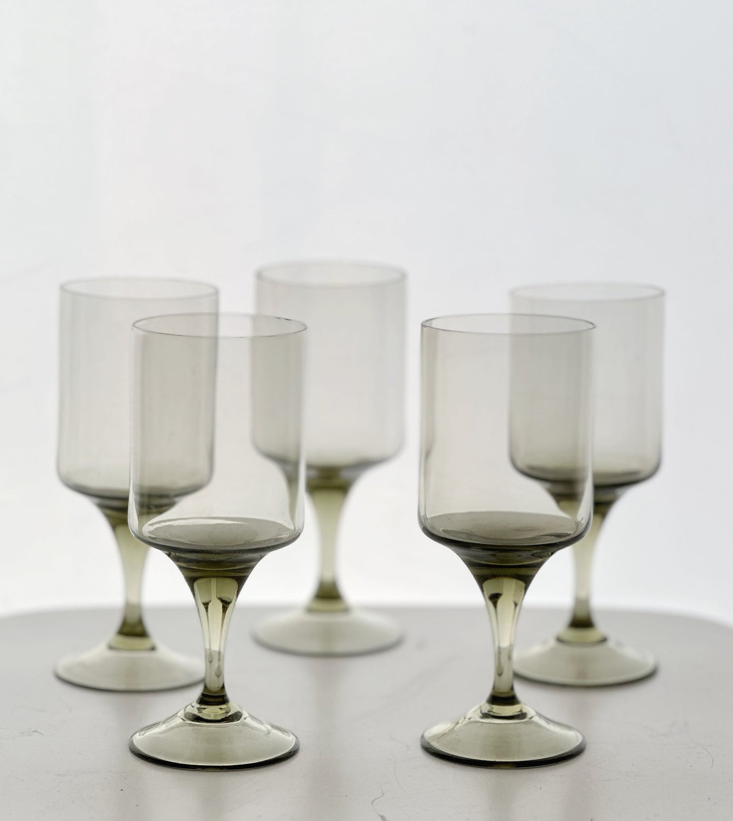 Swedish Wine or Sherry Glasses Handmade Smoked Glass