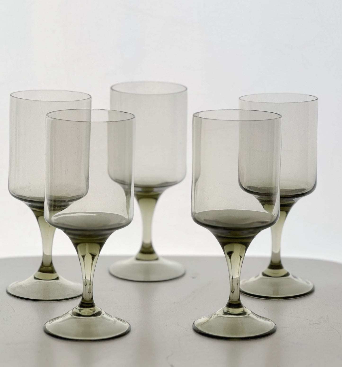 Swedish Wine or Sherry Glasses Handmade Smoked Glass