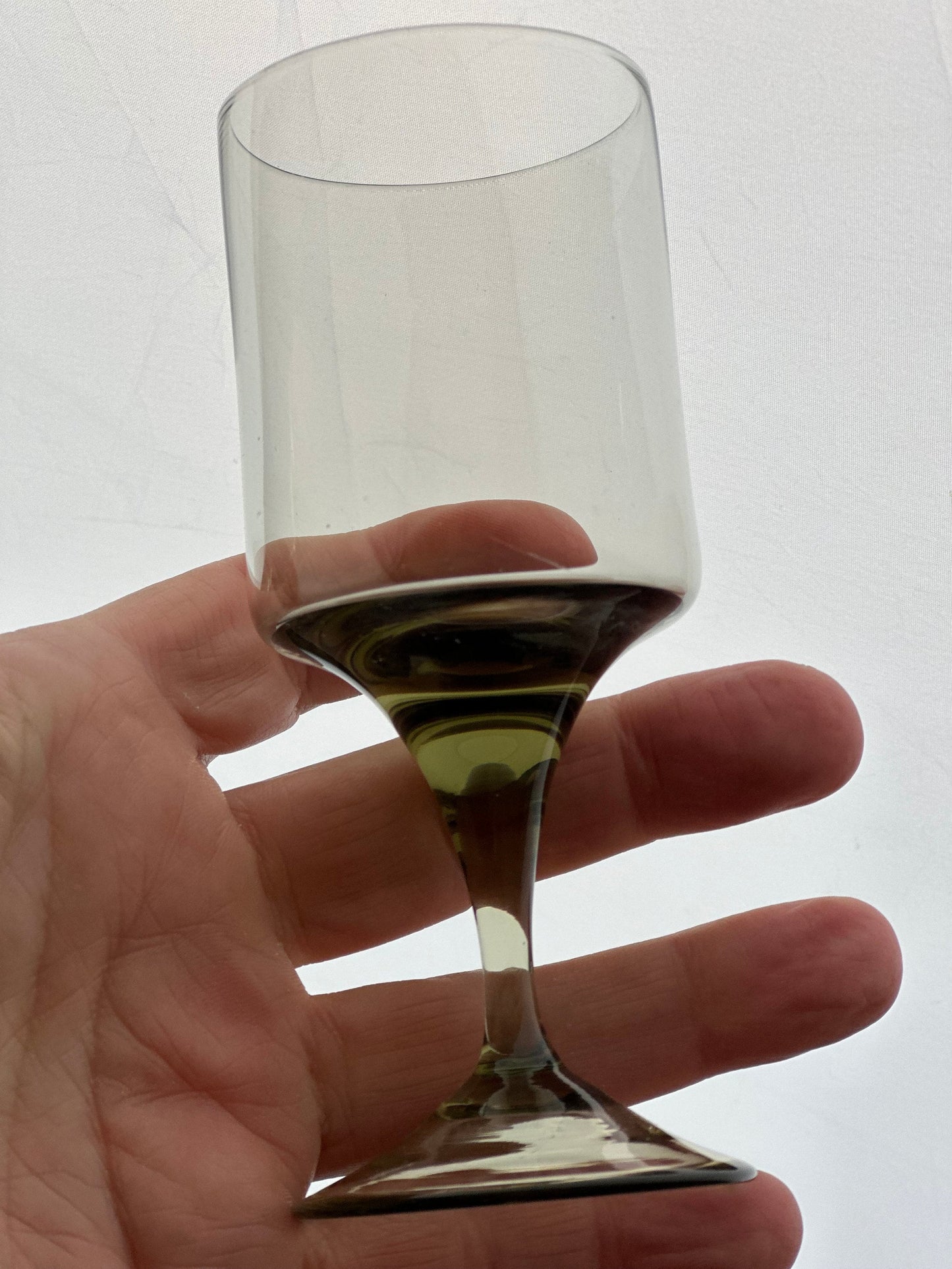 Swedish Wine or Sherry Glasses Handmade Smoked Glass