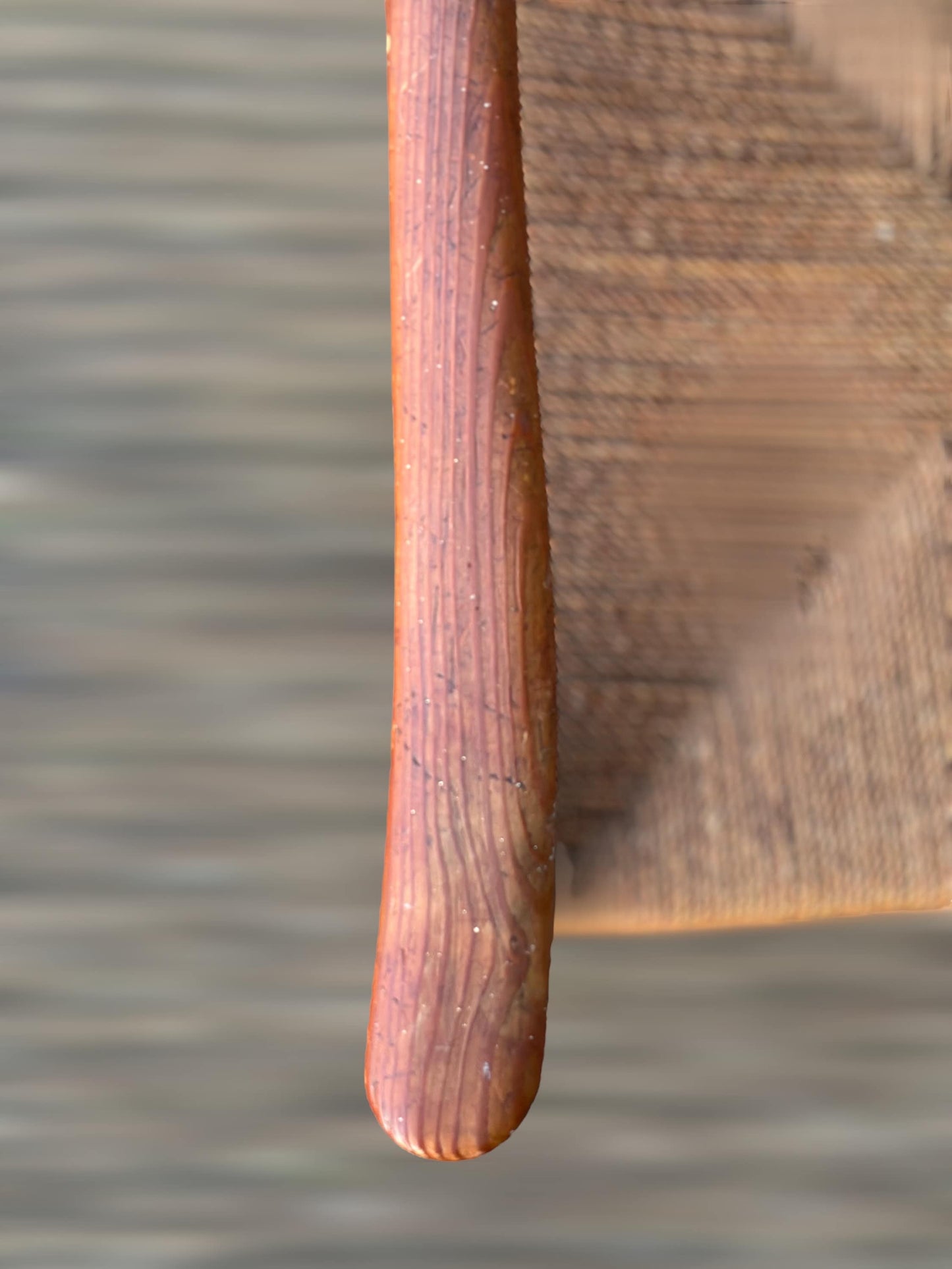 Vintage 1960s Scandinavian Pine and Paper Cord Fireside Carver Chair
