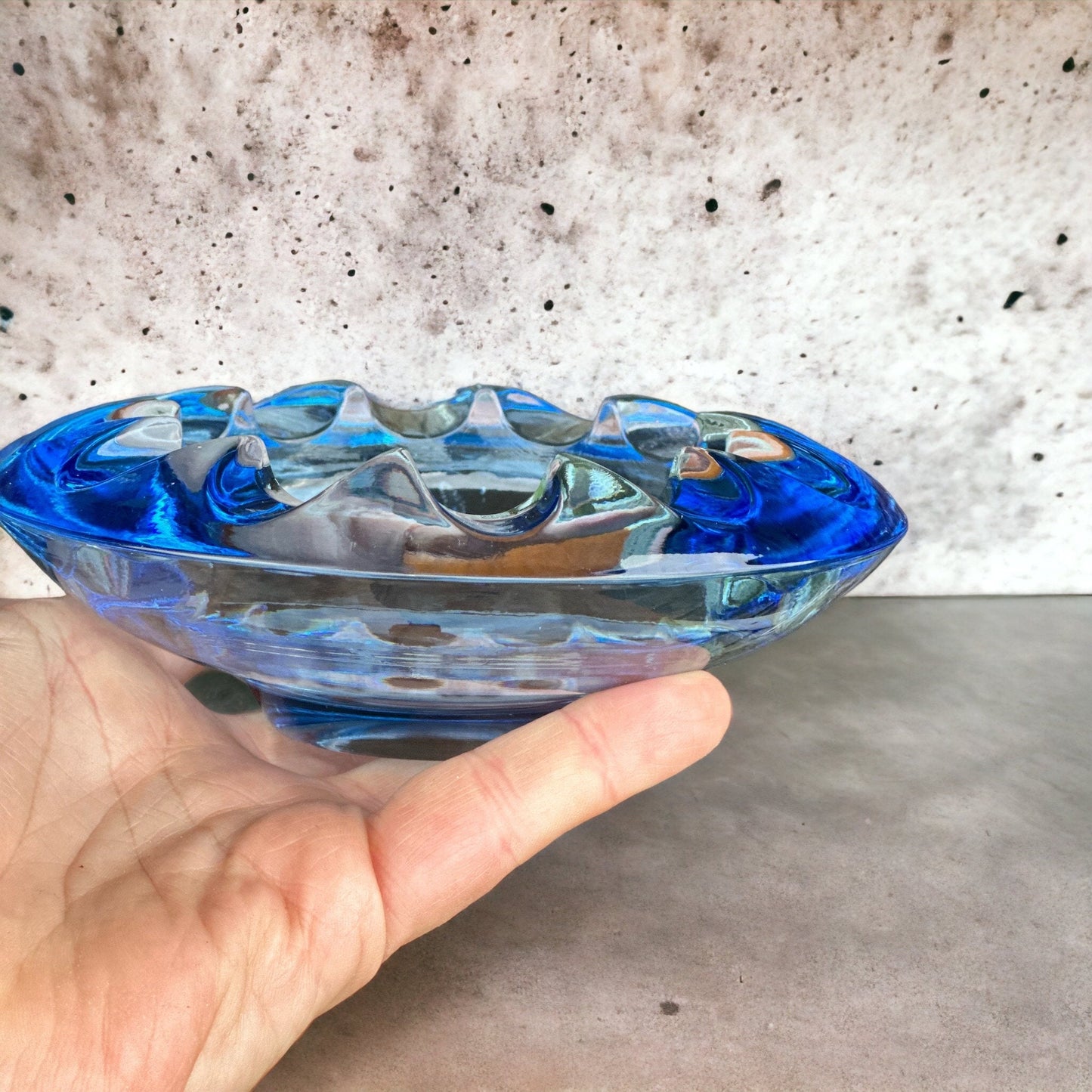 Midcentury 1960s Rosice Pale Blue Bowl no.983 by Adolf Matura