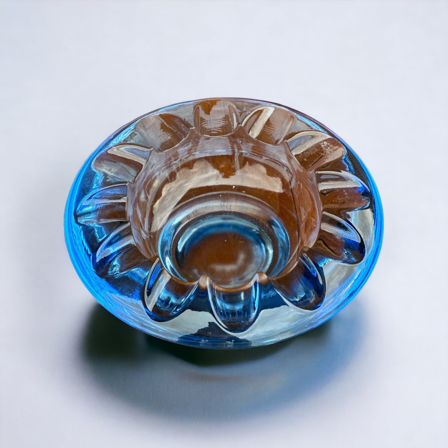 Midcentury 1960s Rosice Pale Blue Bowl no.983 by Adolf Matura