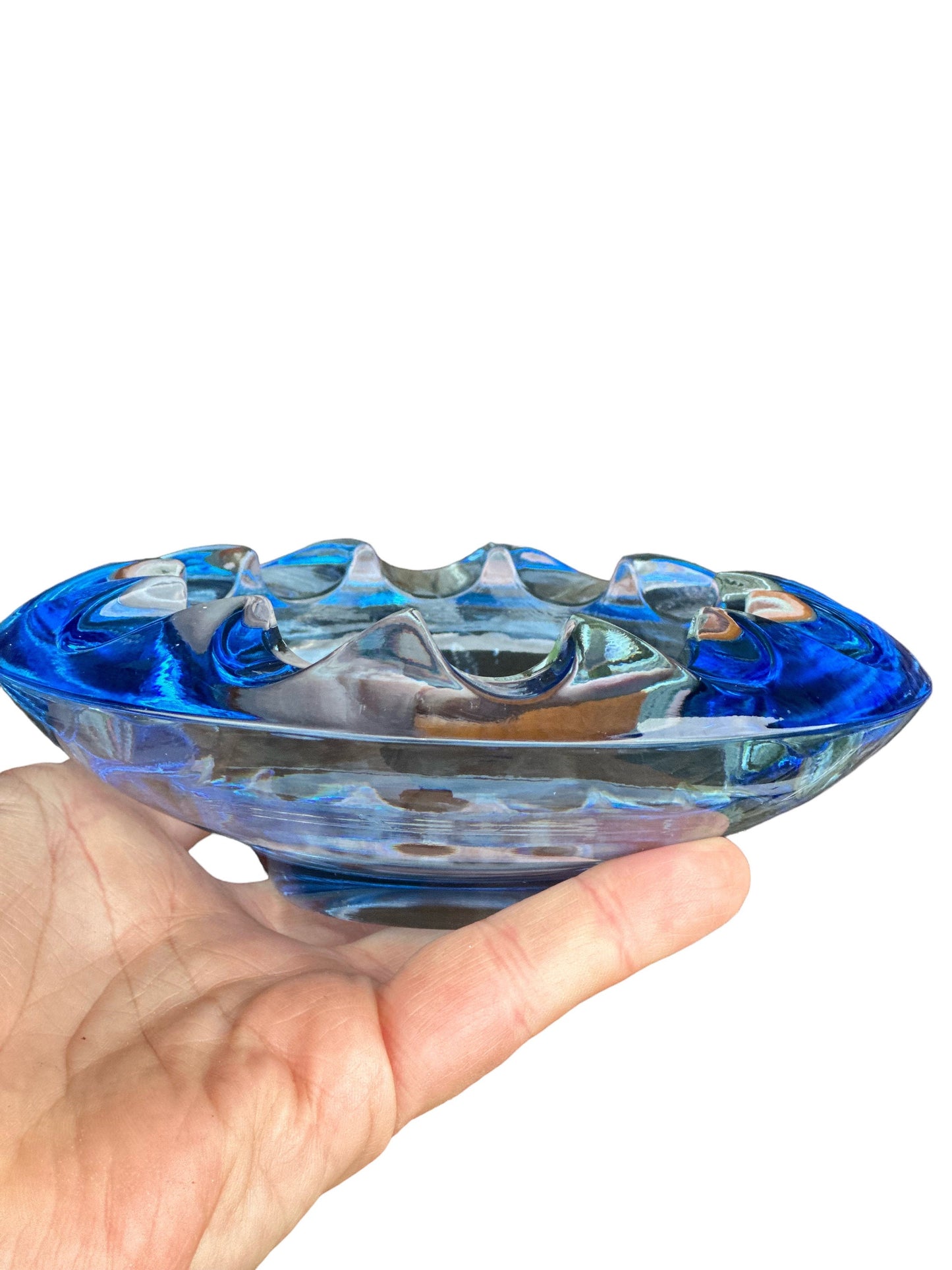 Midcentury 1960s Rosice Pale Blue Bowl no.983 by Adolf Matura