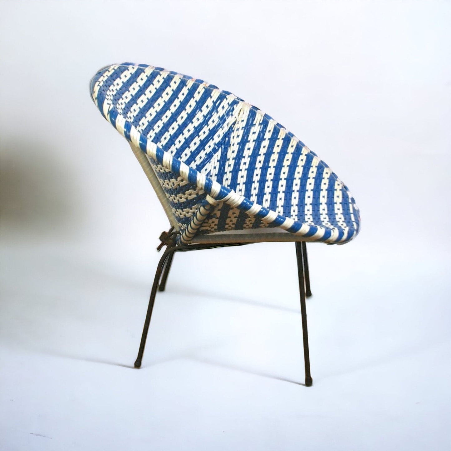 Vintage 1950’s Sputnik Satellite Woven Vinyl Chair
