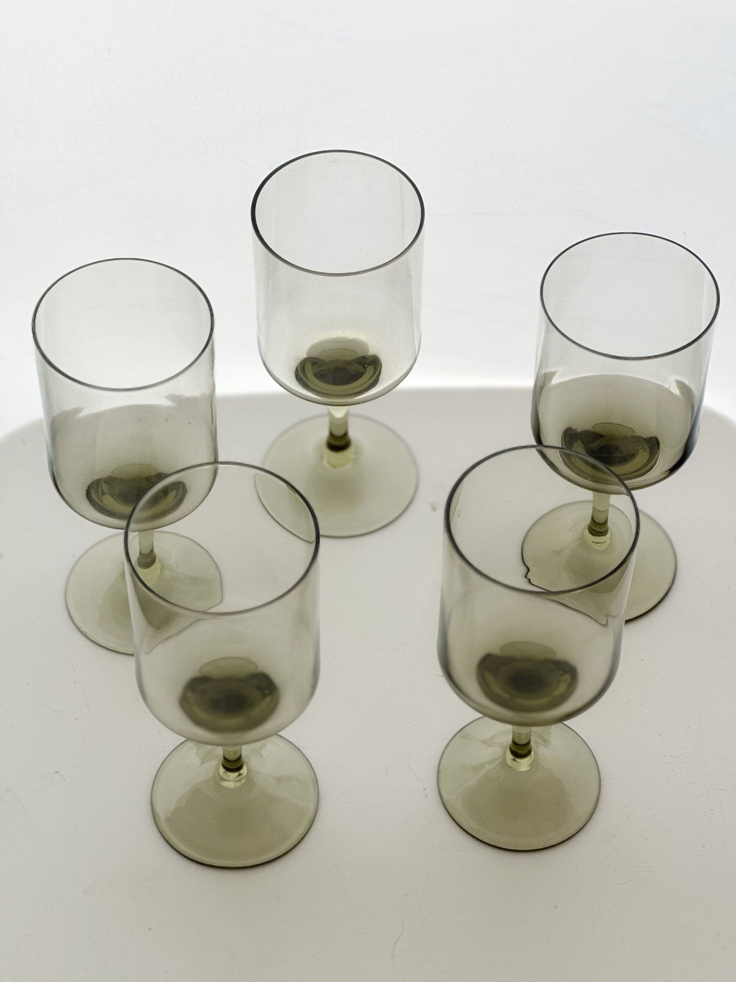 Swedish Wine or Sherry Glasses Handmade Smoked Glass