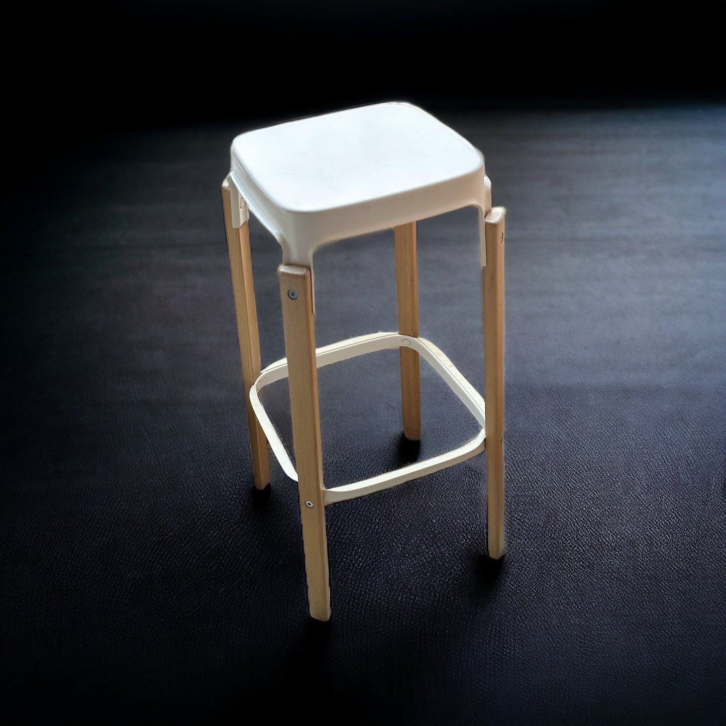 Steelwood Bar Stool Metal White Natural Wood Wood & Metal Set of 4