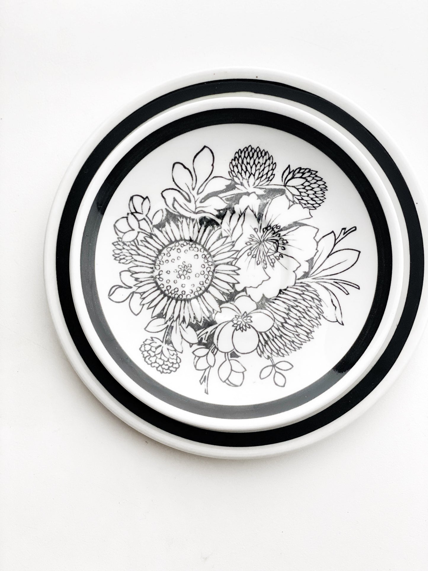 Alfred Meakin 'Samoa' 1960s Coffee Set illustrations of the Hedgerow