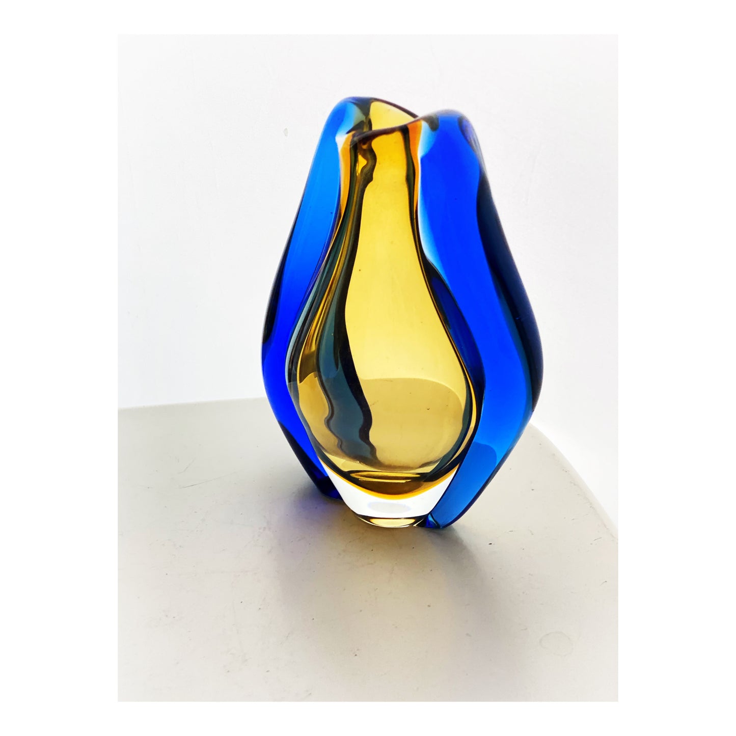 Mstisov Glass Hana Machovska, 'Romana' Vase Czech Vintage 1950s