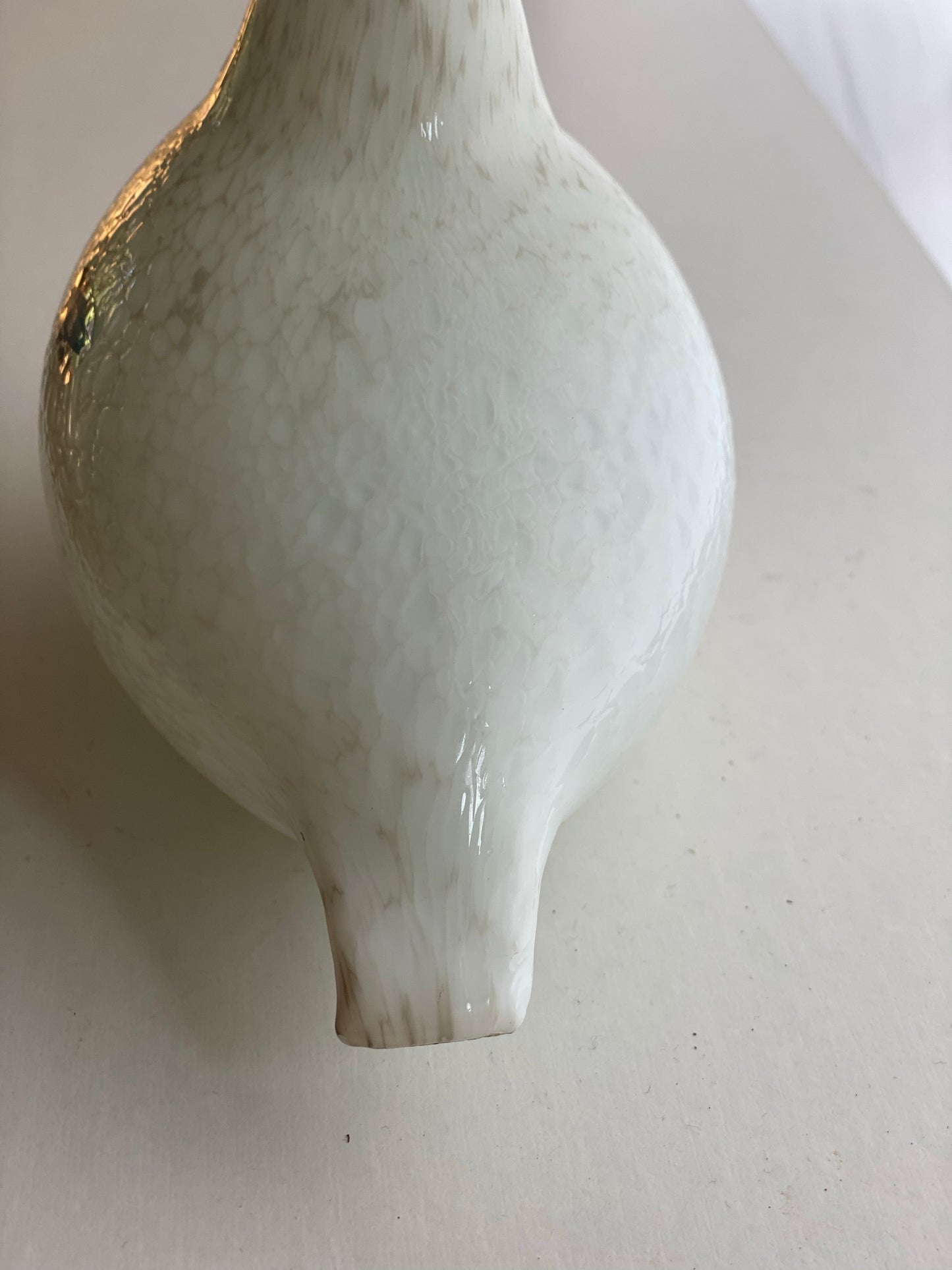 Iittala Birds by Toikka Riekko Willow Grouse White with beige spots clear head
