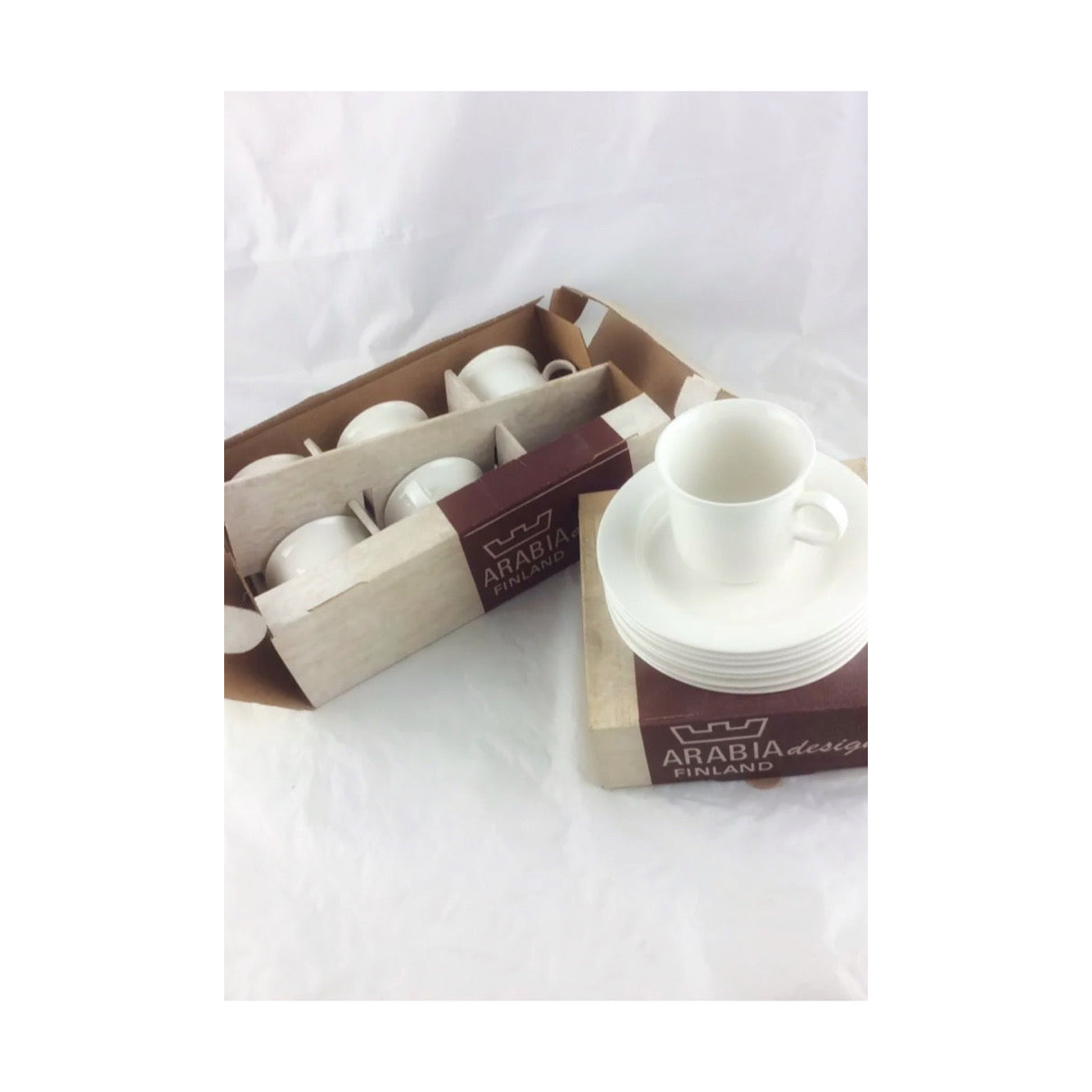 Arctica Coffee Cups and Saucers designed by Inkeri Leivo