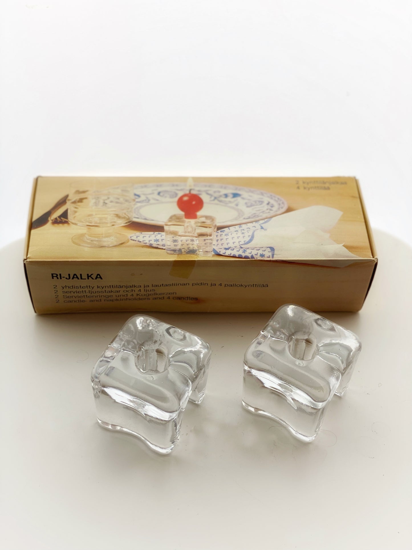 Timo Sapaneva Ri-Jalka Candle Holders / Napkin Rings, Juhava Oy Finland