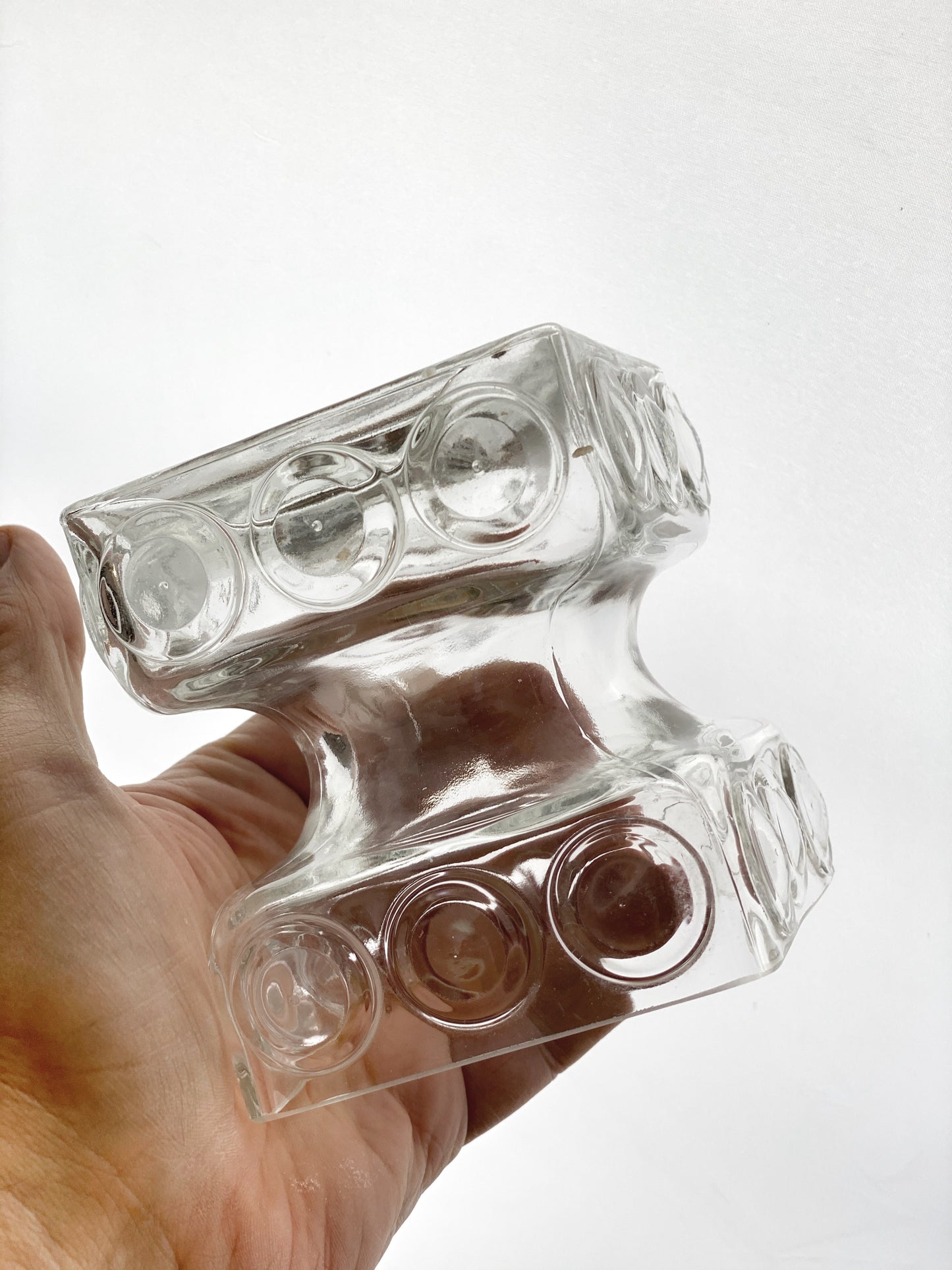 Single Kehra Glass candleholders by Tamara Aladin for Riihimaki/ Riihimäen Lasi Finland