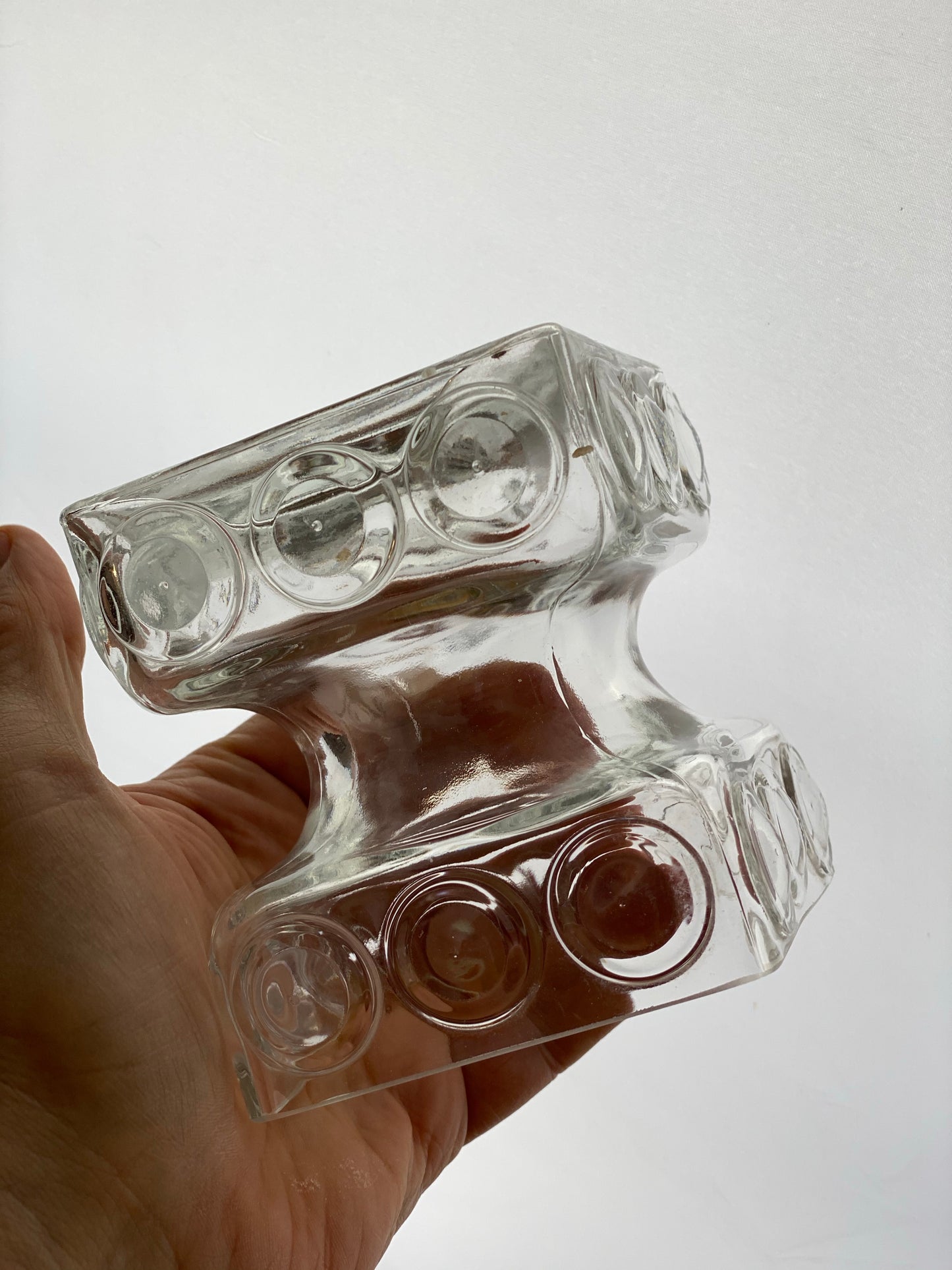 Single Kehra Glass candleholders by Tamara Aladin for Riihimaki/ Riihimäen Lasi Finland