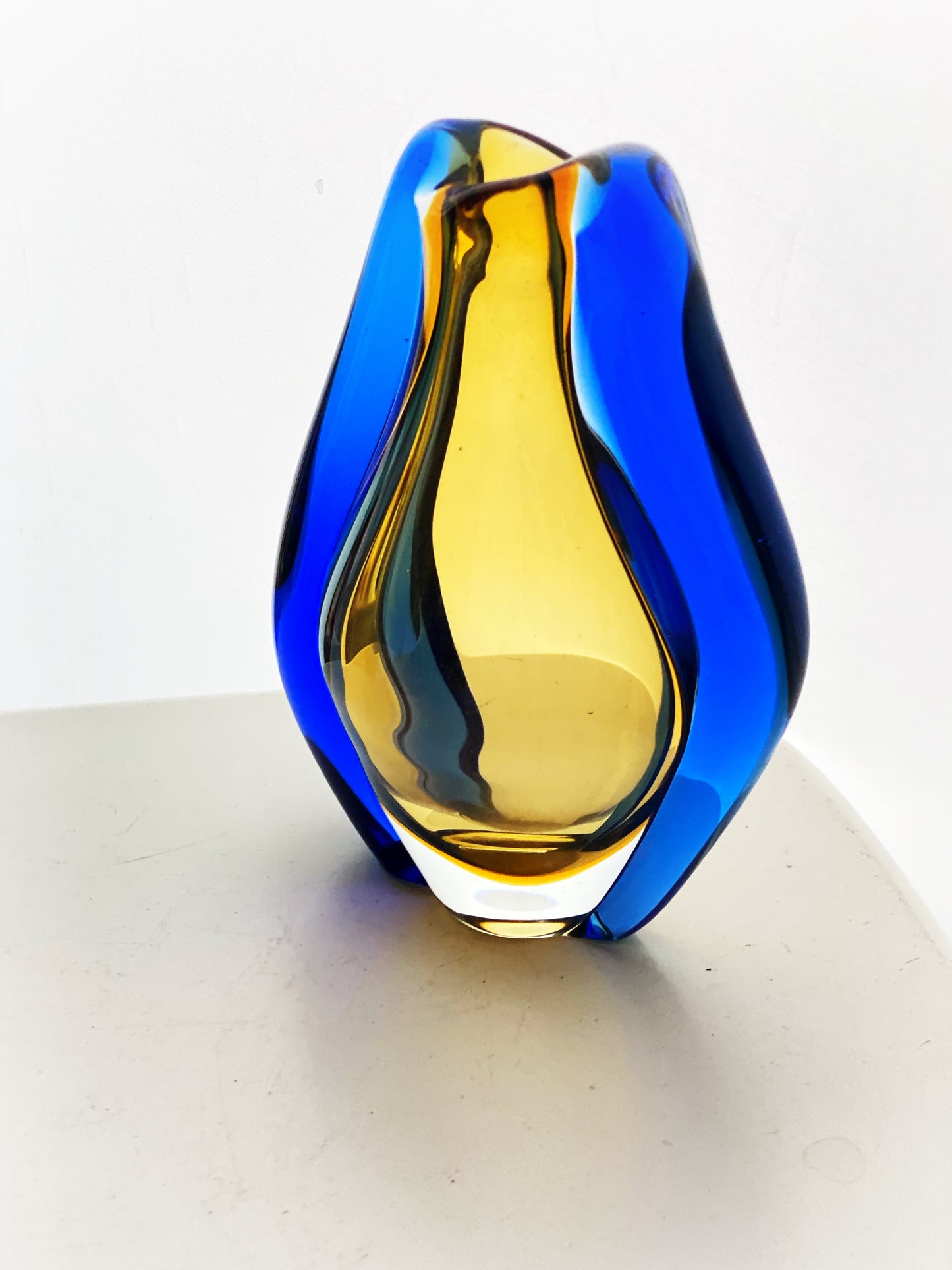 Mstisov Glass Hana Machovska, 'Romana' Vase Czech Vintage 1950s