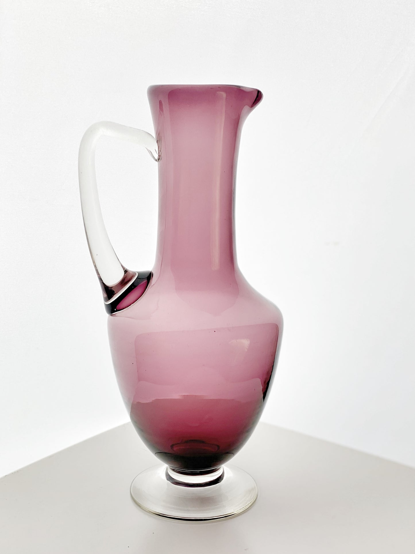 Italian Jug on Pedestal Foot Agate Colour