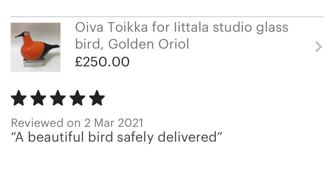 Iittala Birds by Toikka Riekko Willow Grouse White with beige spots clear head