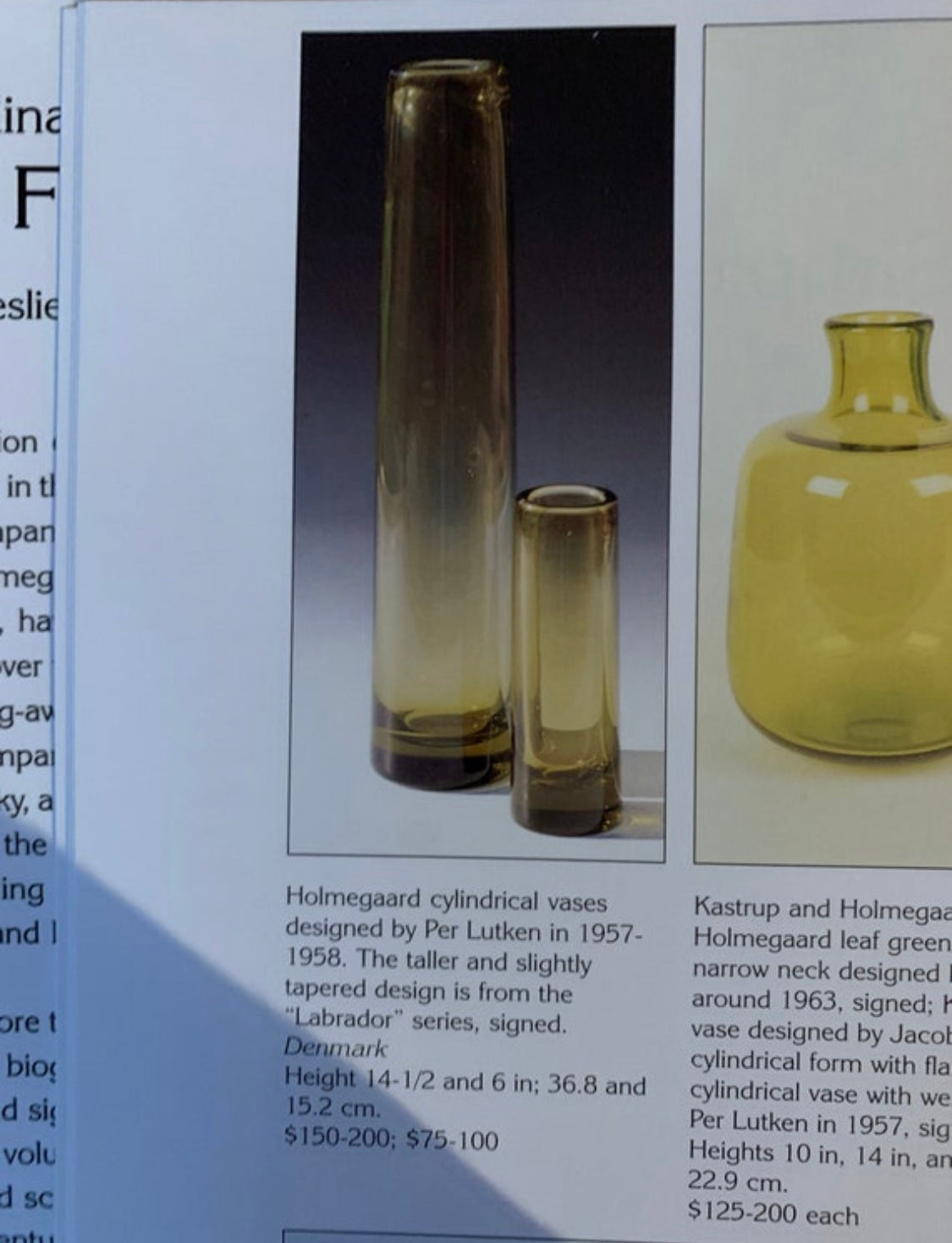 Per Lütken Holmegaard 1960s Scandinavian Vase