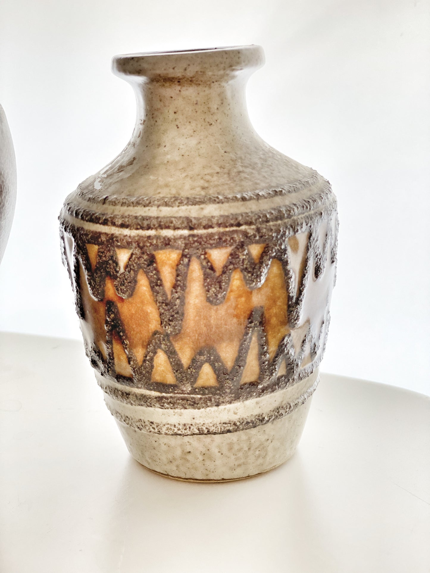 East German Ceramic Vase / Urn with Sgraffito *** -15% discount offer available
