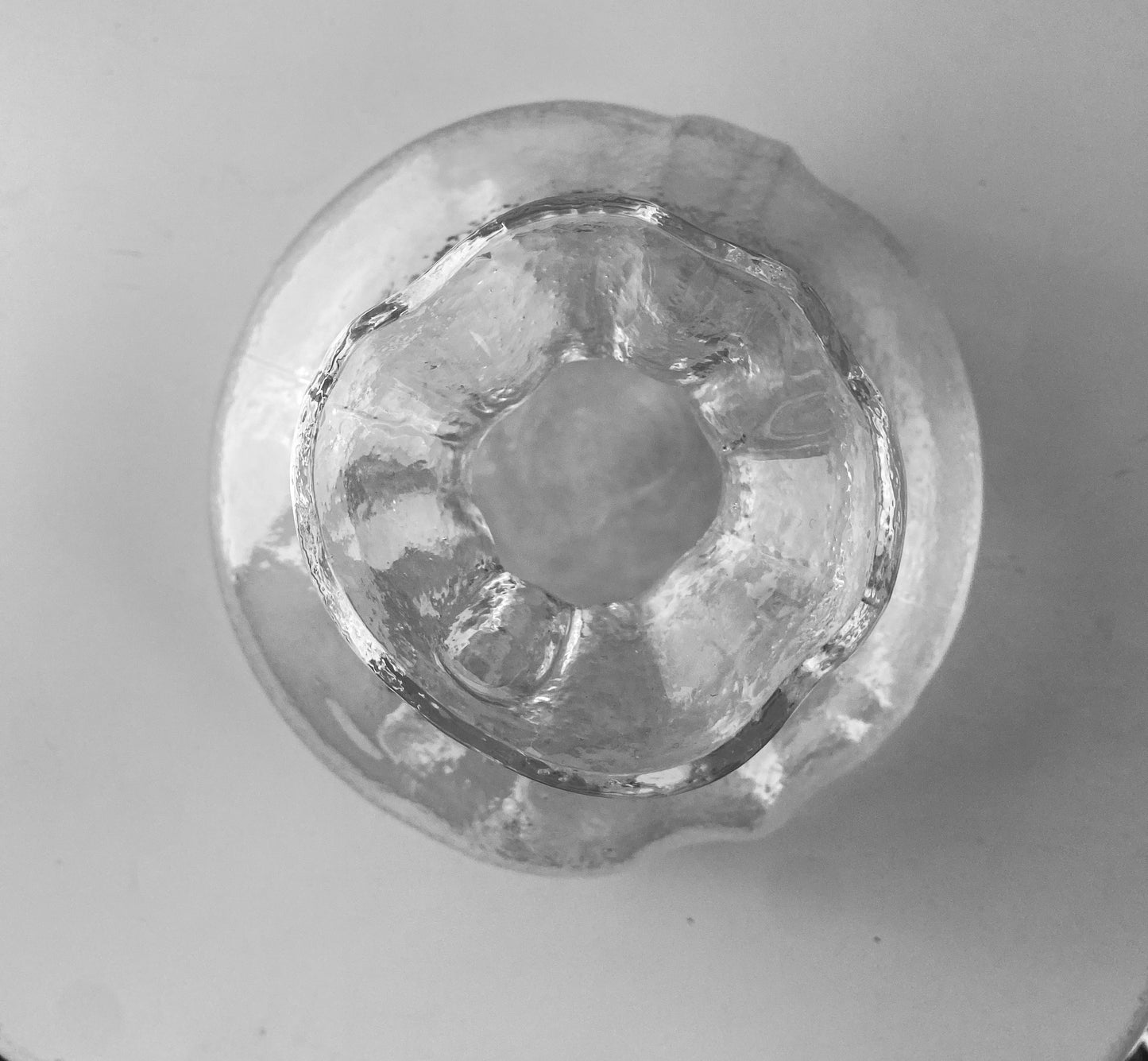 Scandinavian Sea Glasbruk Vase 'Glass Bag’ designed by Rune Strand Textured Glass