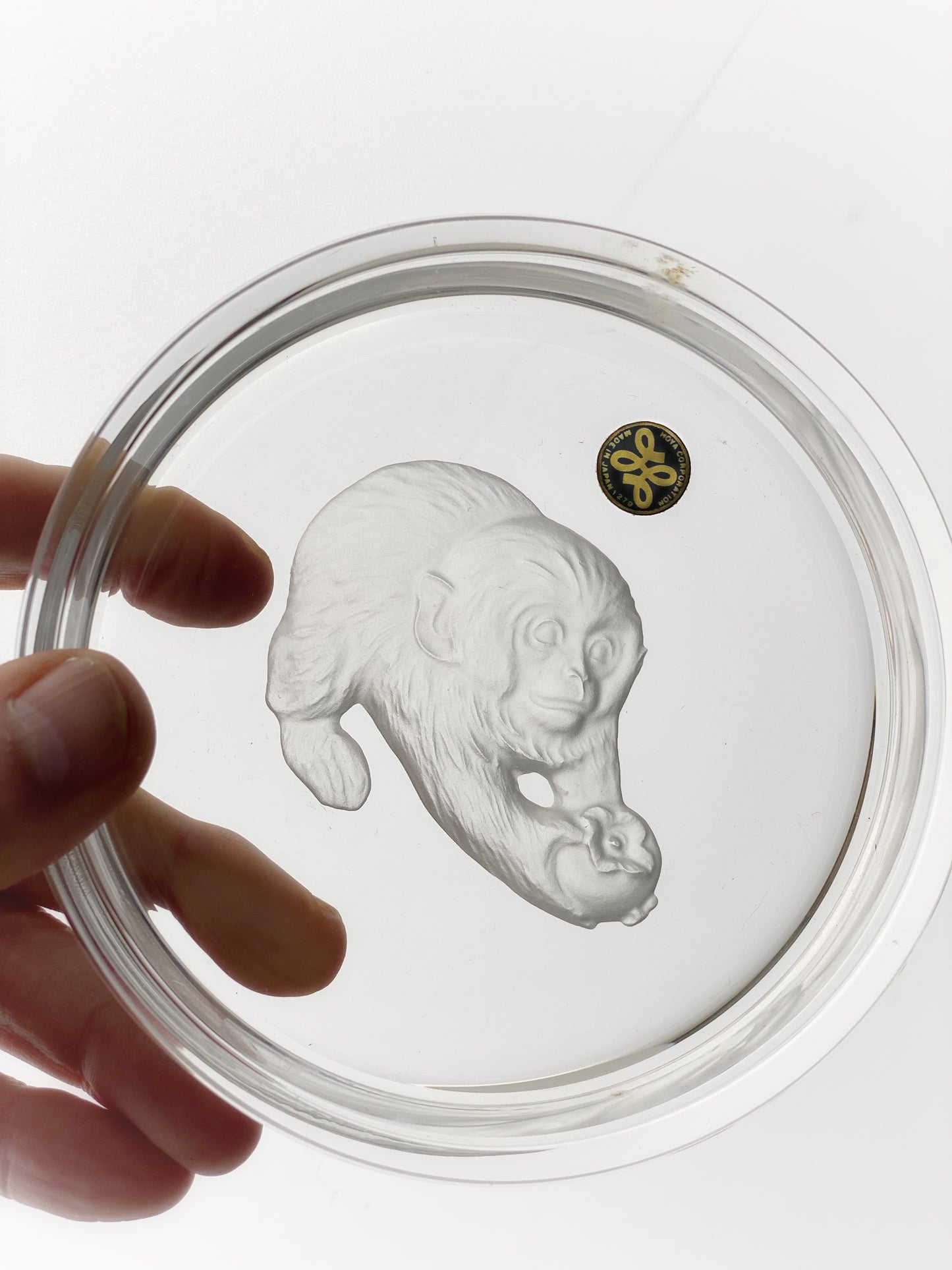 Year of the Monkey Japanese Etched Dishes 1980