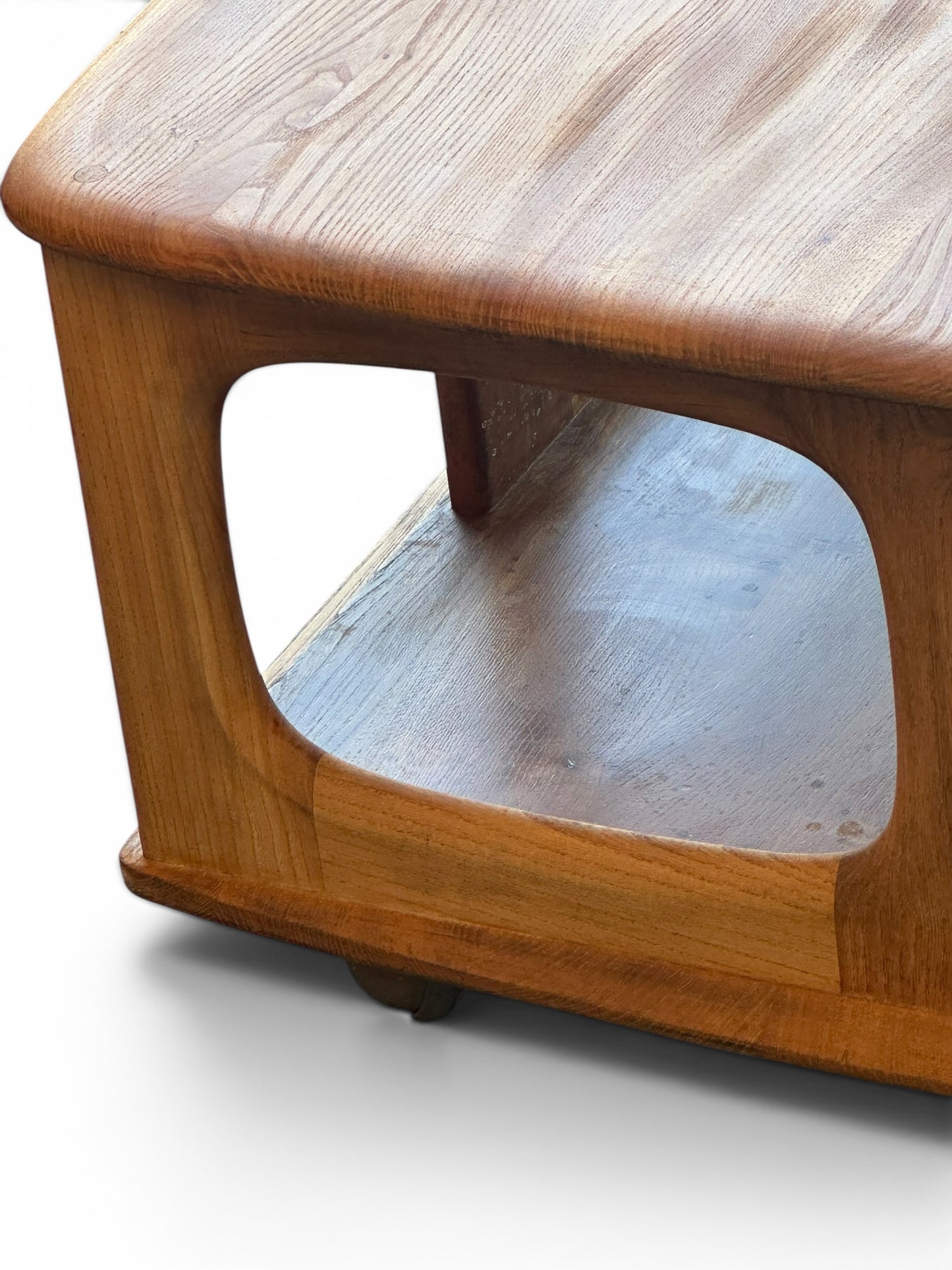 Mid-Century Ercol Blonde Elm Pandora’s Box Coffee Table — Model 735