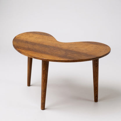 Midcentury Kidney Shaped Low Coffee Table by Vanson – 1960s Vintage