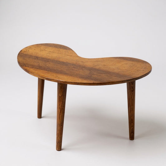 Midcentury Kidney Shaped Low Coffee Table by Vanson – 1960s Vintage