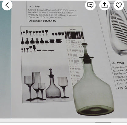 Swedish Wine or Sherry Glasses Handmade Smoked Glass