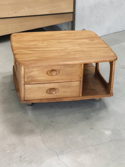 Mid-Century Ercol Blonde Elm Pandora’s Box Coffee Table — Model 735