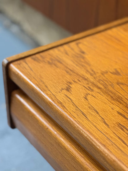 G Plan ‘Danish Range’ Teak Headboard with Integrated Bedside Cabinets, 1960s