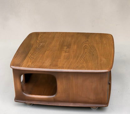 Ercol Pandora’s Box Coffee Table — Dark Elm, c.1970