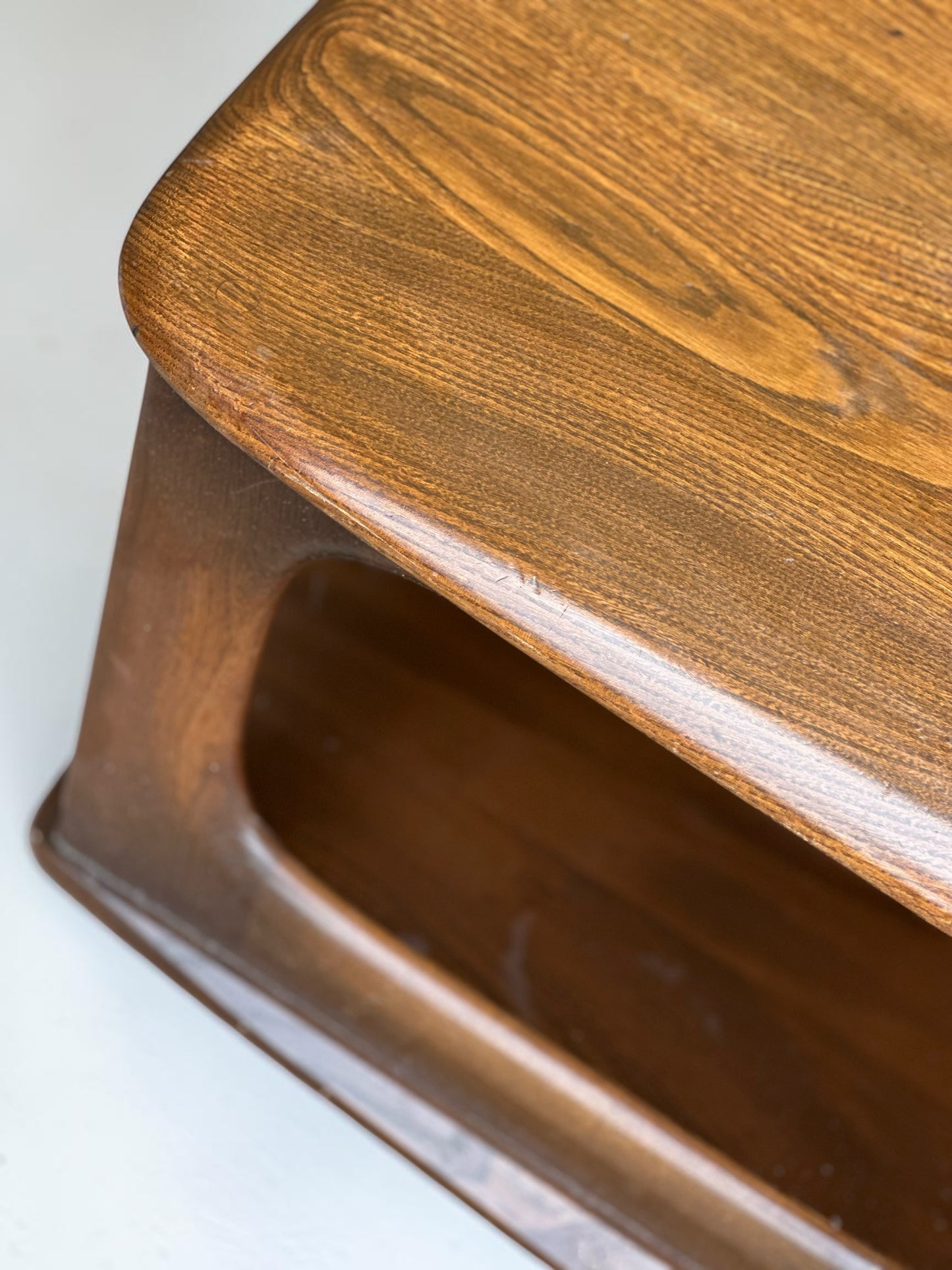 Ercol Pandora’s Box Coffee Table — Dark Elm, c.1970