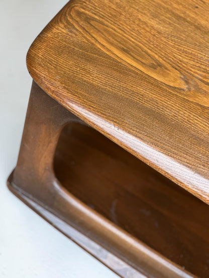 Ercol Pandora’s Box Coffee Table — Dark Elm, c.1970