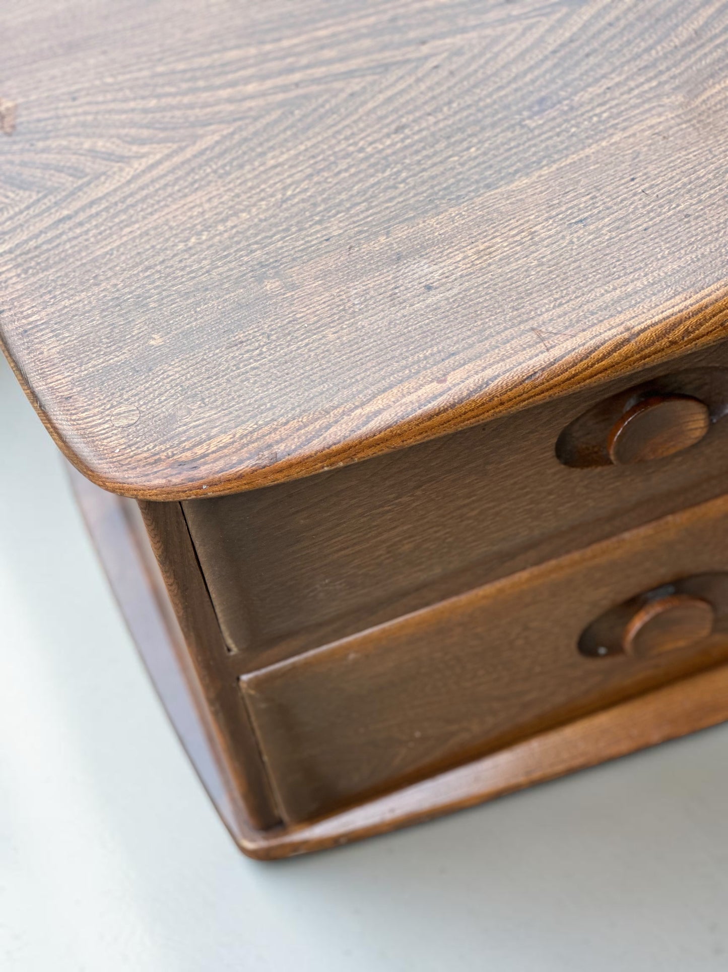 Ercol Pandora’s Box Coffee Table — Dark Elm, c.1970