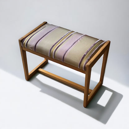 Vintage Bench / Stool Upholstered Midcentury