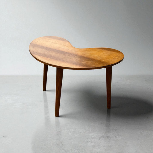 Midcentury Kidney Shaped Low Coffee Table by Vanson – 1960s Vintage
