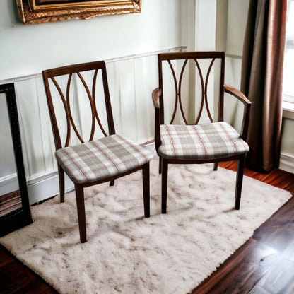 GPlan X or Kissing Chairs 4 Chairs 2 Carver Chairs Saundersons Upholstered Teak And Afrormosia
