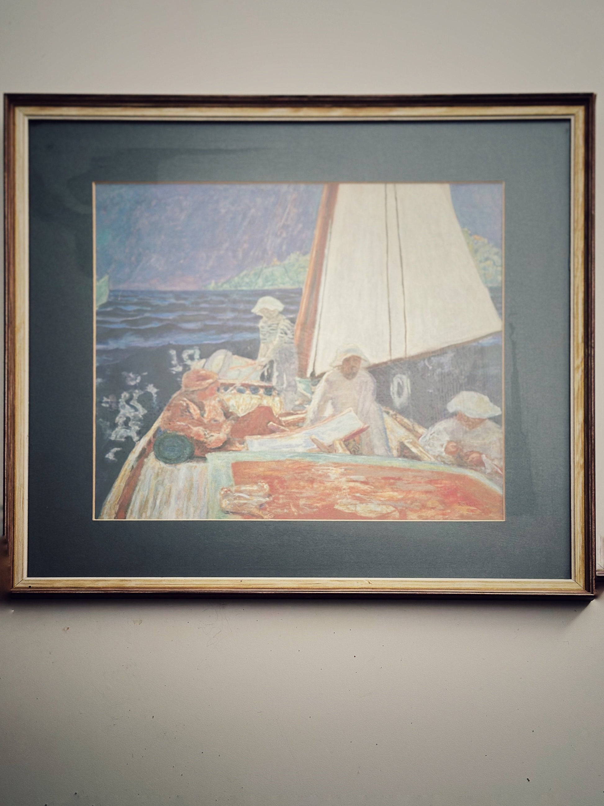 Signac et ses amis dans un voilier (Signac and his friends in a sailboat) by Pierre Bonnard