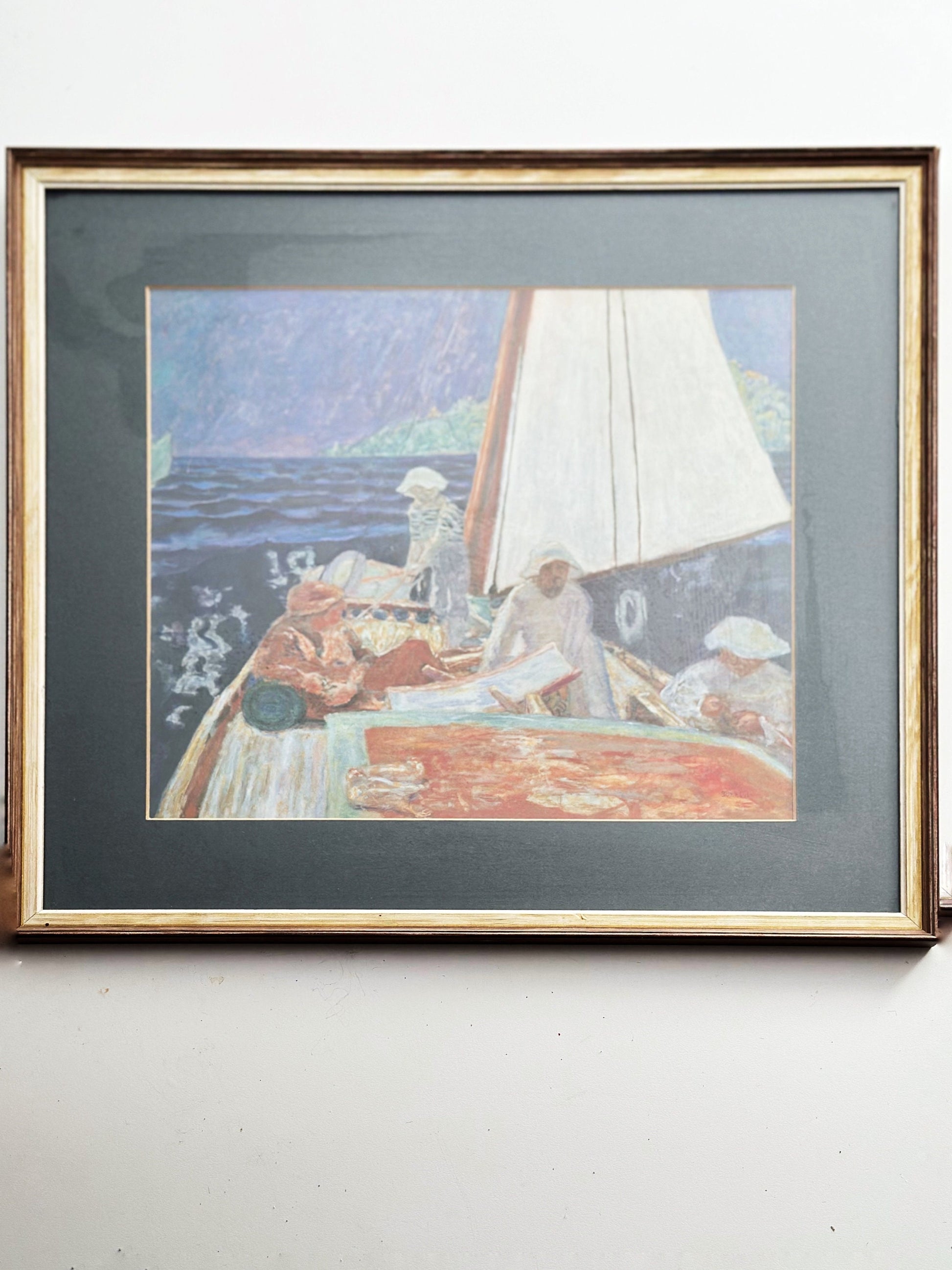 Signac et ses amis dans un voilier (Signac and his friends in a sailboat) by Pierre Bonnard