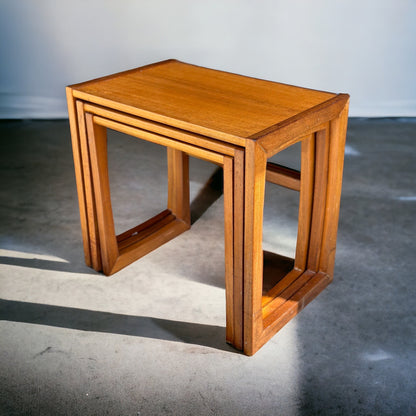 Midcentury G Plan Quadrille Nest of Tables Teak Scandinavian Style