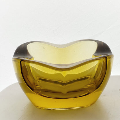 1960s Ashtray / Bowl Rudolf Jurnikl Sklo Union Pressed Glass