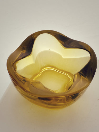 1960s Ashtray / Bowl Rudolf Jurnikl Sklo Union Pressed Glass