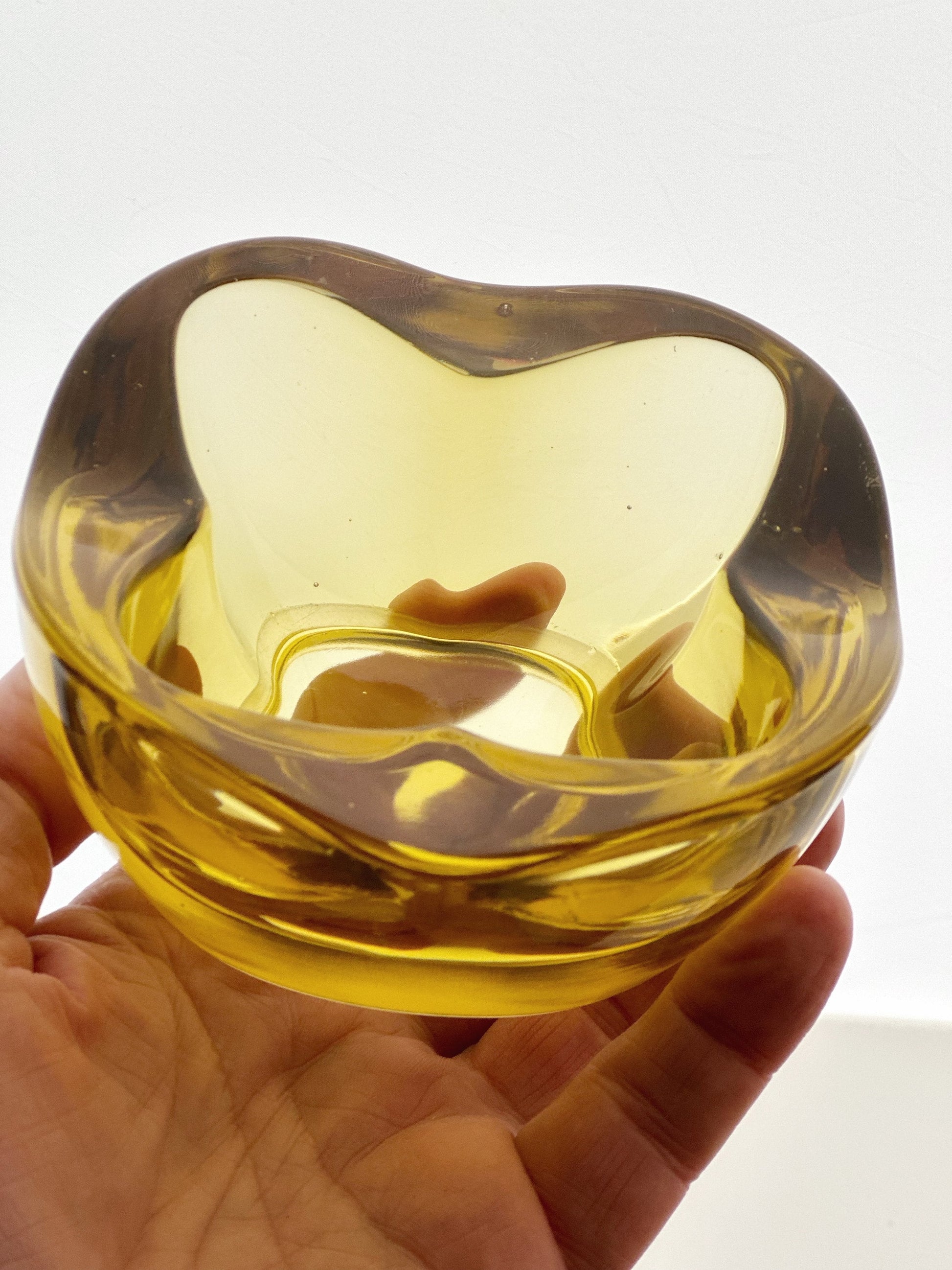 1960s Ashtray / Bowl Rudolf Jurnikl Sklo Union Pressed Glass